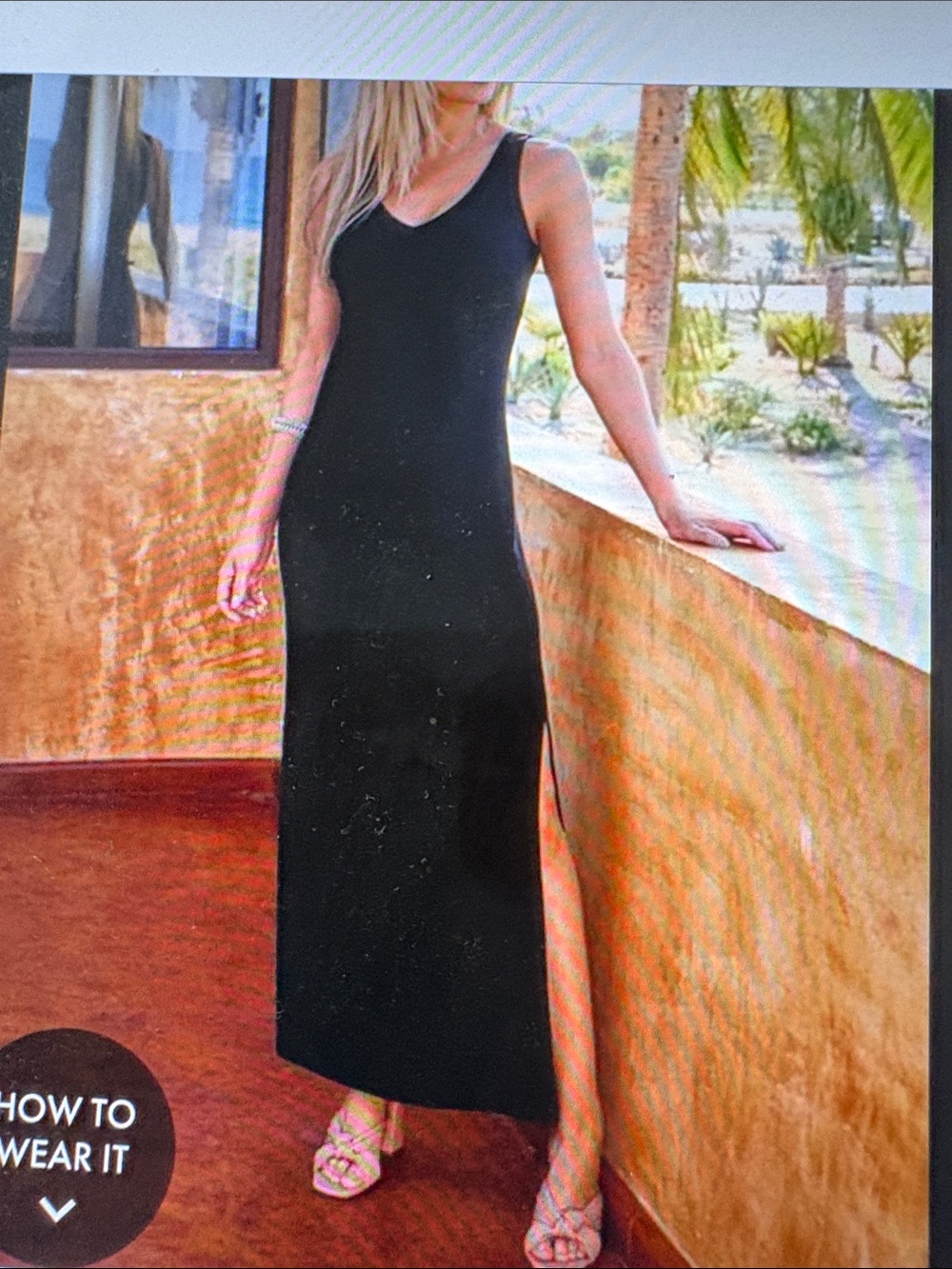 Boston Proper Black Travel Maxi Dress XL